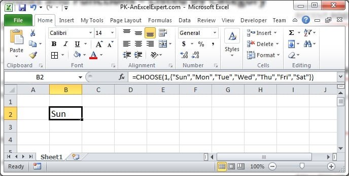 Choose Formula Example