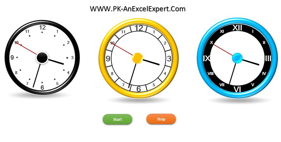 Pie Chart Clock Face