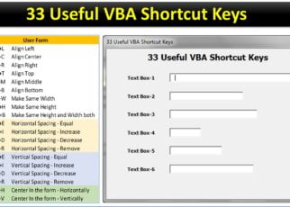VBA Shortcut Keys