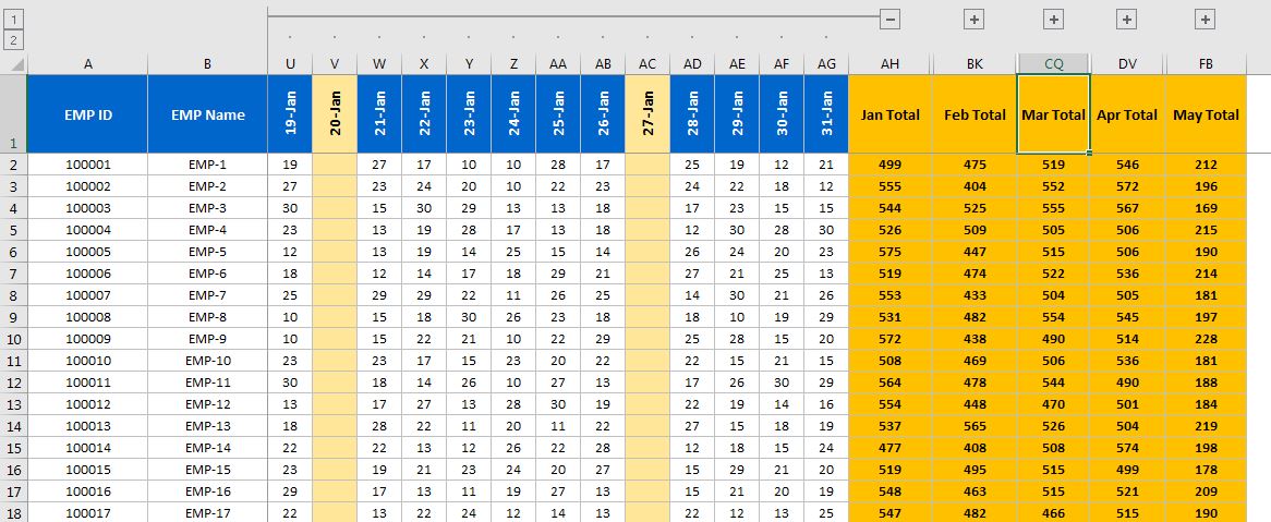 How to expand or collapse group while worksheet is protected