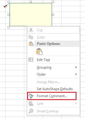 Format Comments option