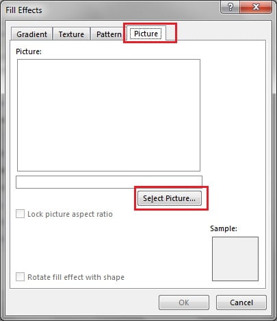 Fill effects window