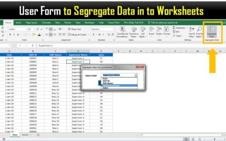 Segregate data into Worksheets