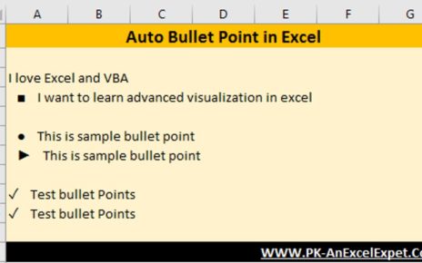 Auto Bullet Points in Excel