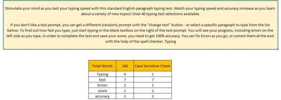 Word Count in Excel