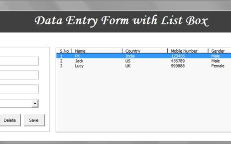 Data Entry Application