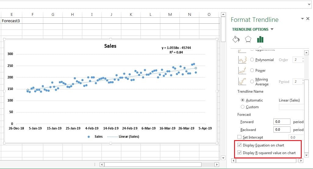 Display Equation On Chart Excel