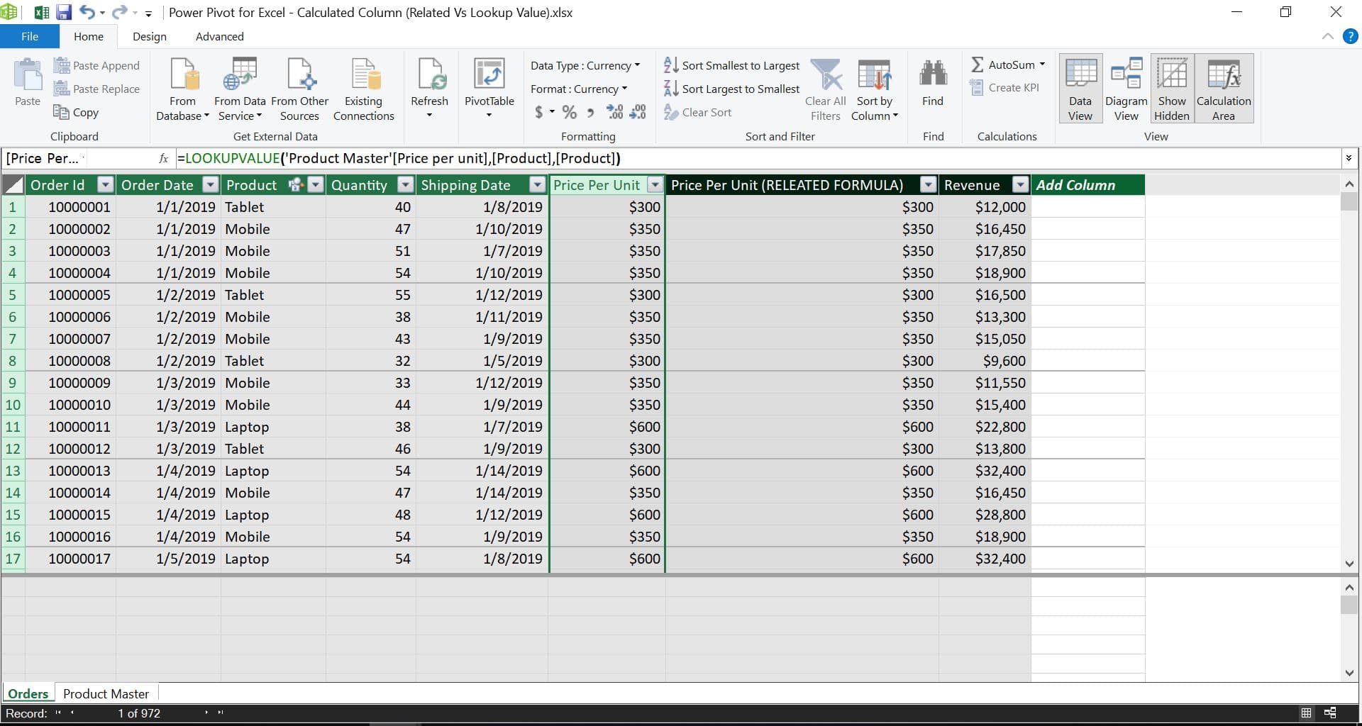 LOOKUPVALUE function