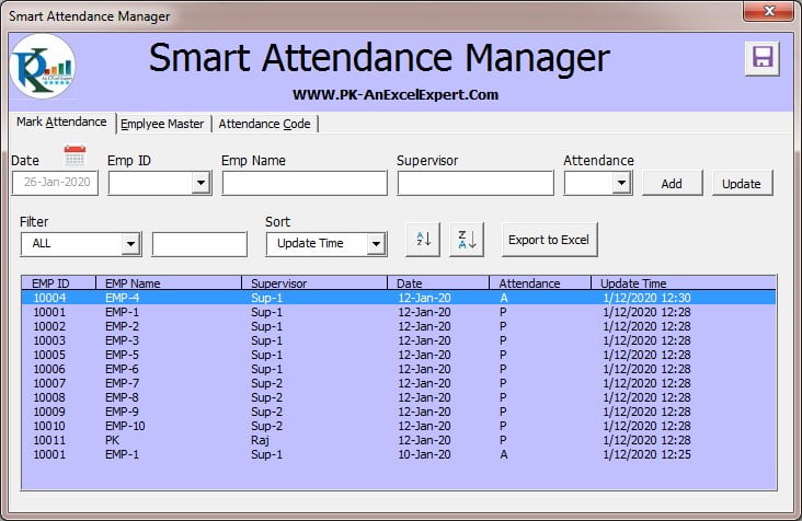 smart attendance manager in excel vba pk an expert record template perfect award certificate