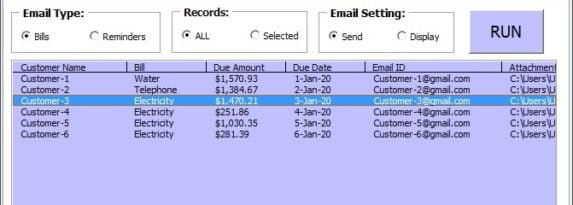 Bulk Email Payment Reminder