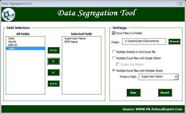 Data Segregation Tool