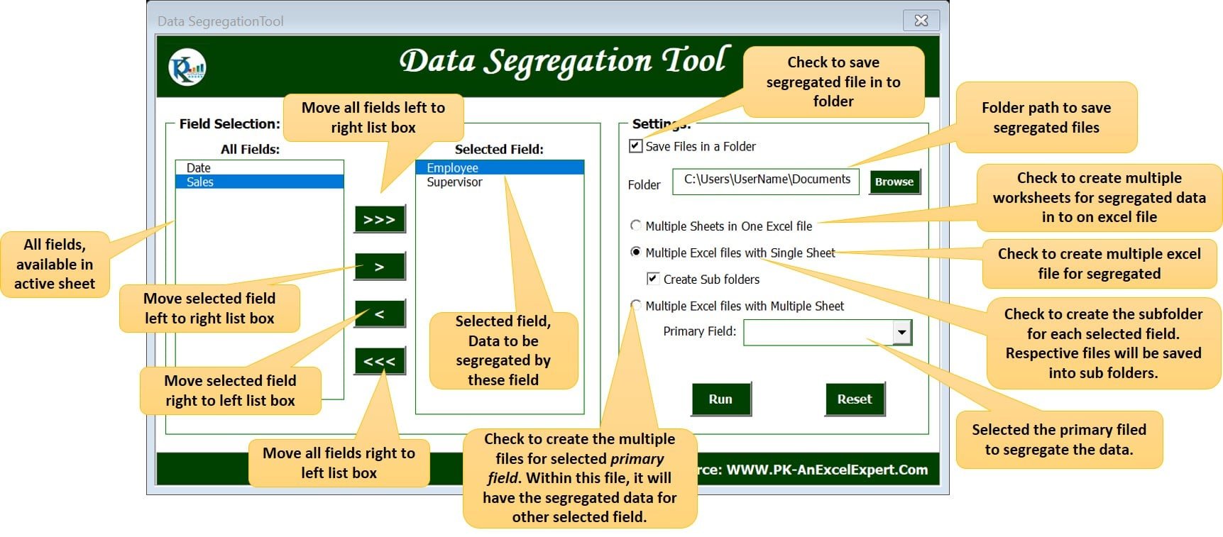 Data Segregation Tool