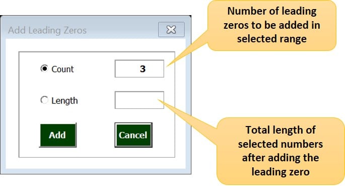 Add Leading Zero Form