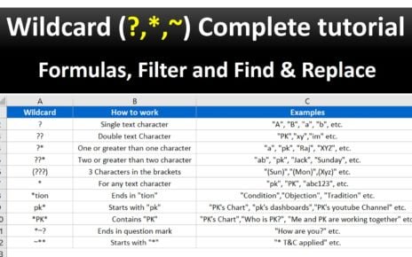 Wildcard in Excel