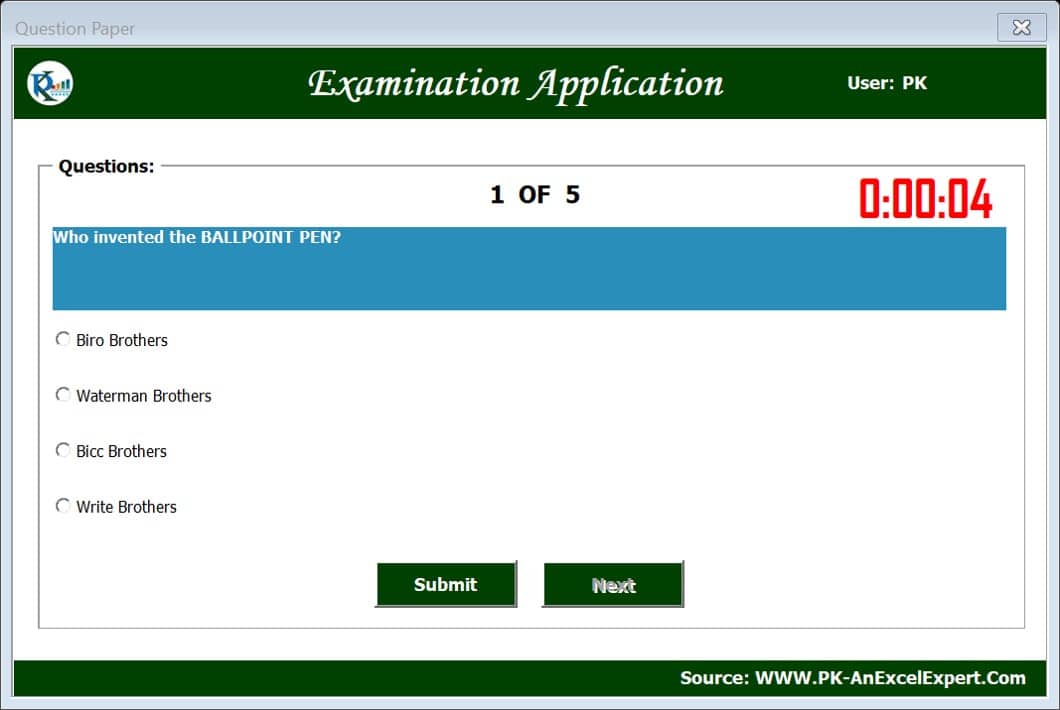 Question form