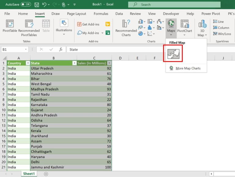 Dynamic Filled map in Excel - PK: An Excel Expert