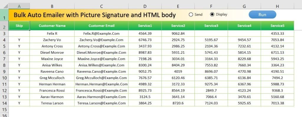 Auto Emailer Bulk Auto Emailer with Picture Signature and HTML body - PK: An Excel ...