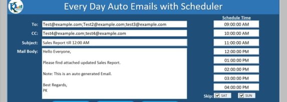 Auto Email using Schedule