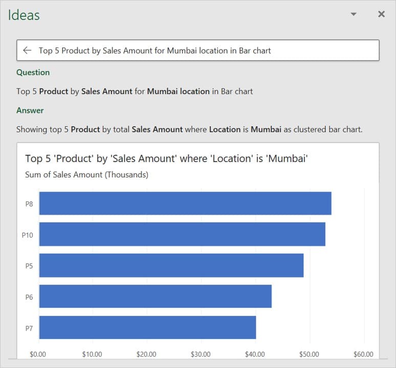 Ideas in Excel