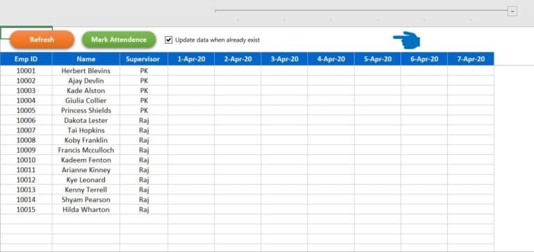 Automated Attendance Sheet in Excel - PK: An Excel Expert