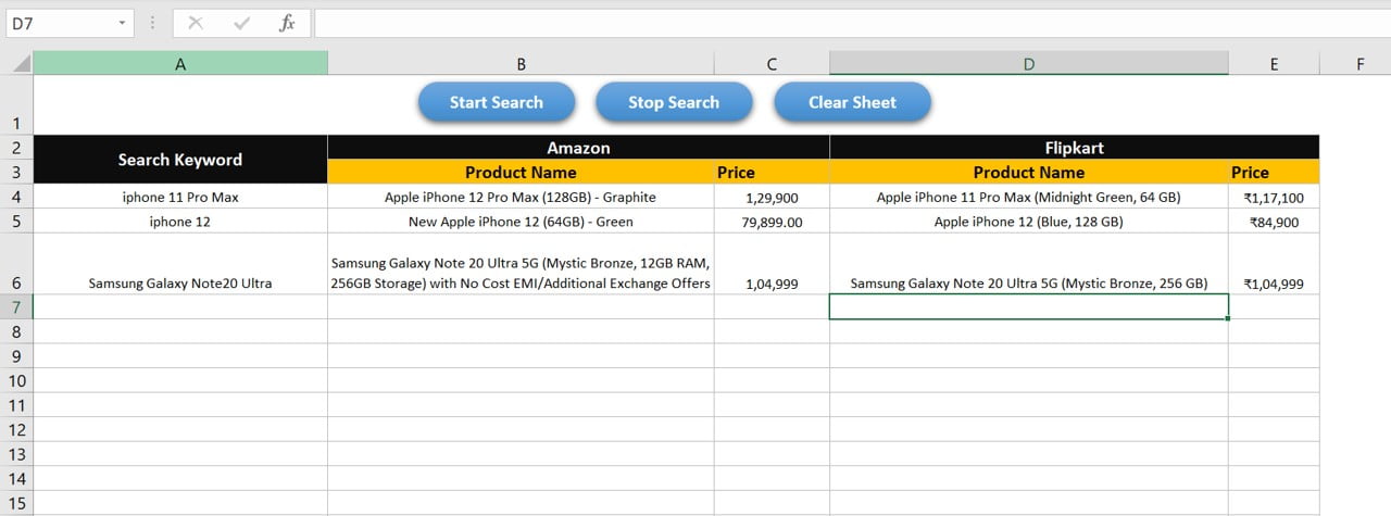 Price Fetching Tool