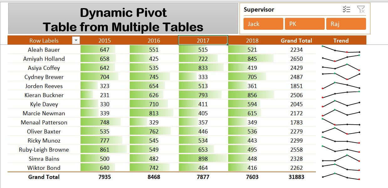 Dynamic Pivot Table Report