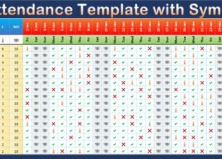 Stylish Attendance Sheet Template