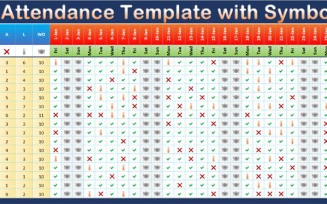 Stylish Attendance Sheet Template