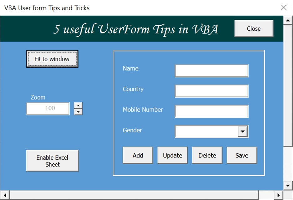 Excel Vba Userform Examples