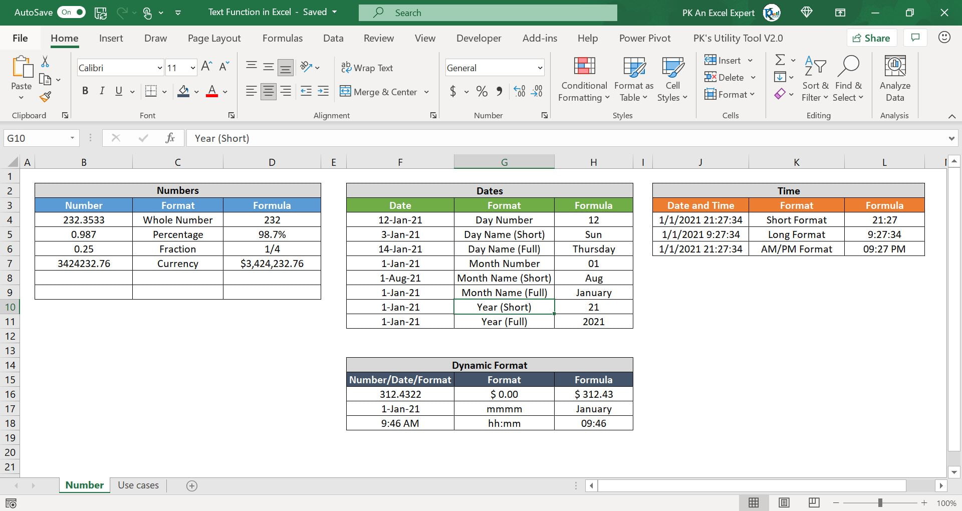 TEXT Function in Excel