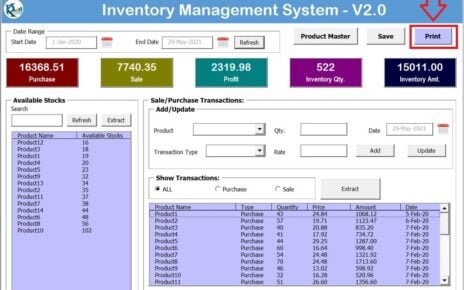 Inventory Management System V2.0