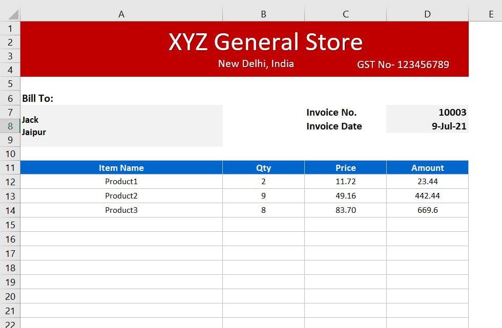 Invoice Template