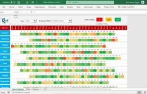 Sales Calendar in Excel