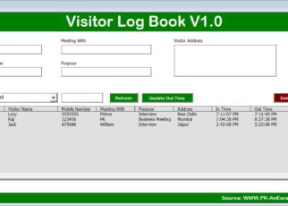 Visitor Entry form