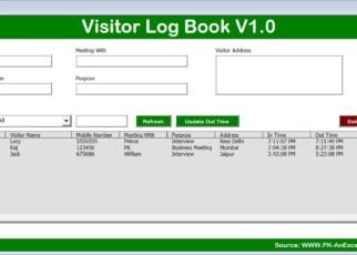 Visitor Entry form