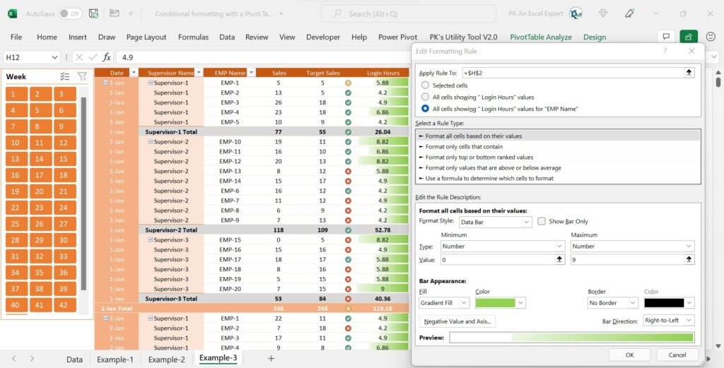 Conditional Formatting in a Pivot Table with 3 Example PK An Excel
