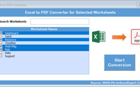 Excel to PDF for Selected Sheets