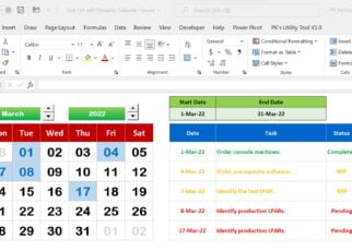 Dynamic Calendar with Task List