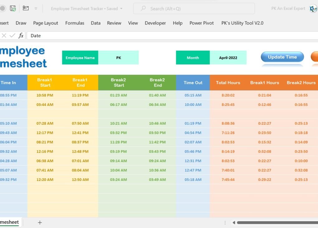 Pivot Table - PK: An Excel Expert