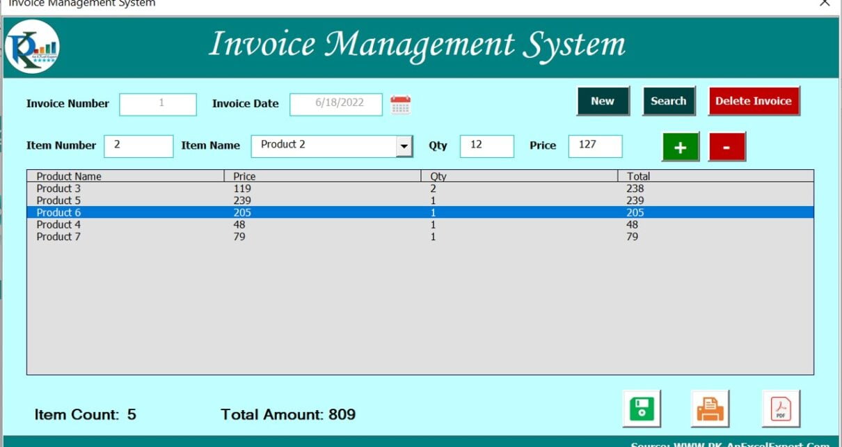 Invoice Management System