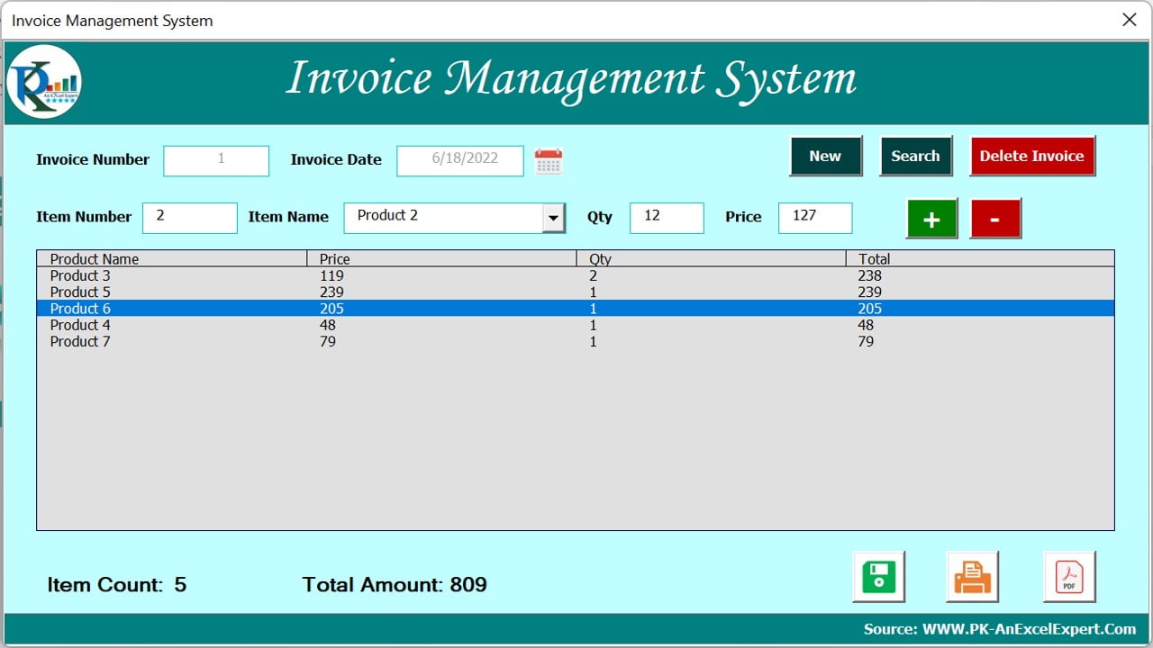 Invoice Management System 