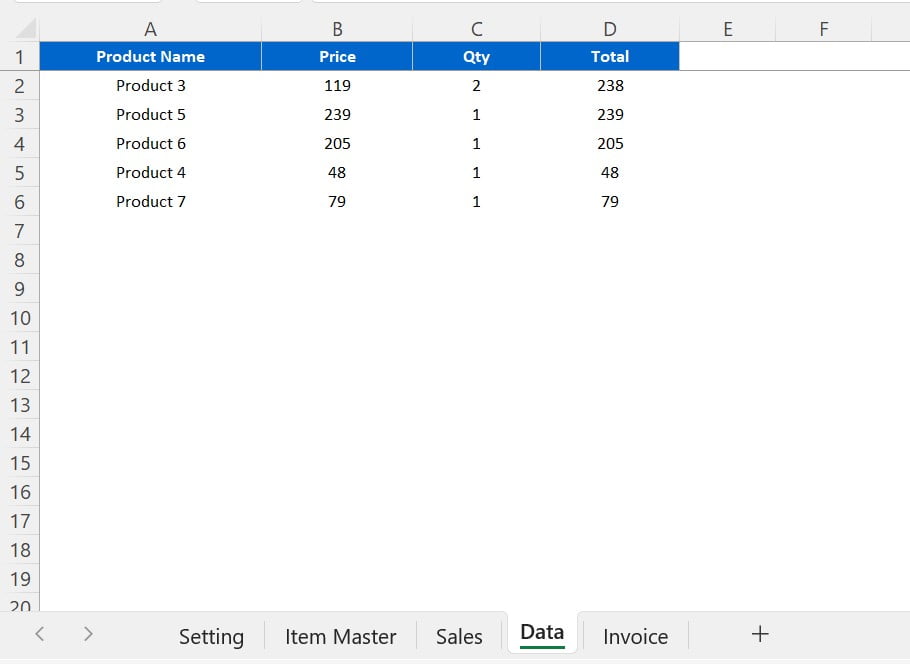 Data sheet tab