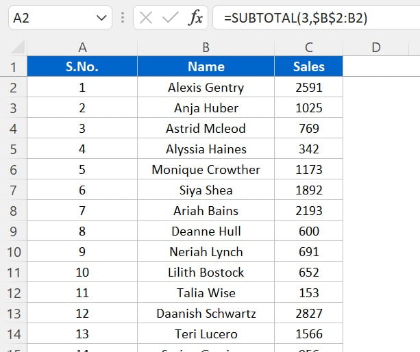 Dynamic Serial Number