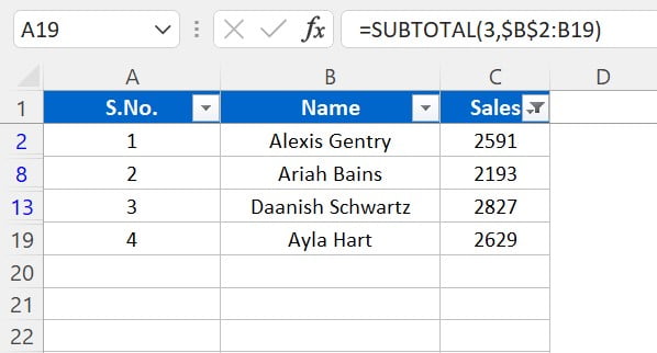 Dynamic Serial Number with Subtotal Function