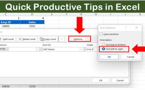 Quick Productive Tips in Excel