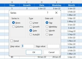 Fill Series in Excel