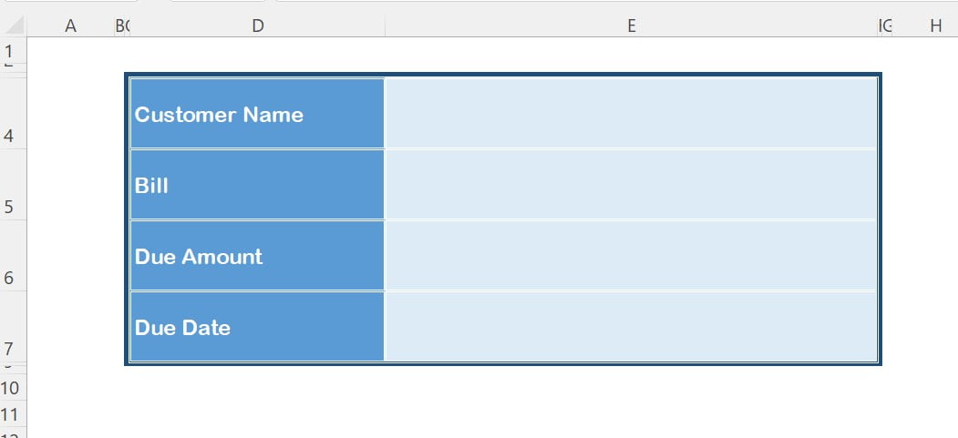 Template Sheet