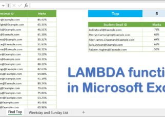 LAMBDA function in Excel