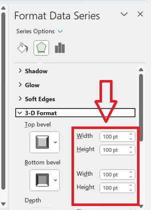 Width and Height as 100 pt