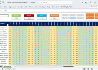 Dynamic Attendance Sheet Using Power Pivot